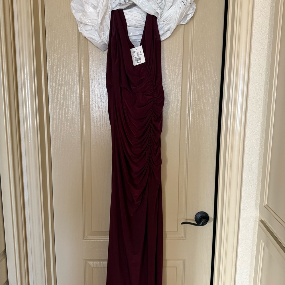 Elegant Burgundy Evening Gown